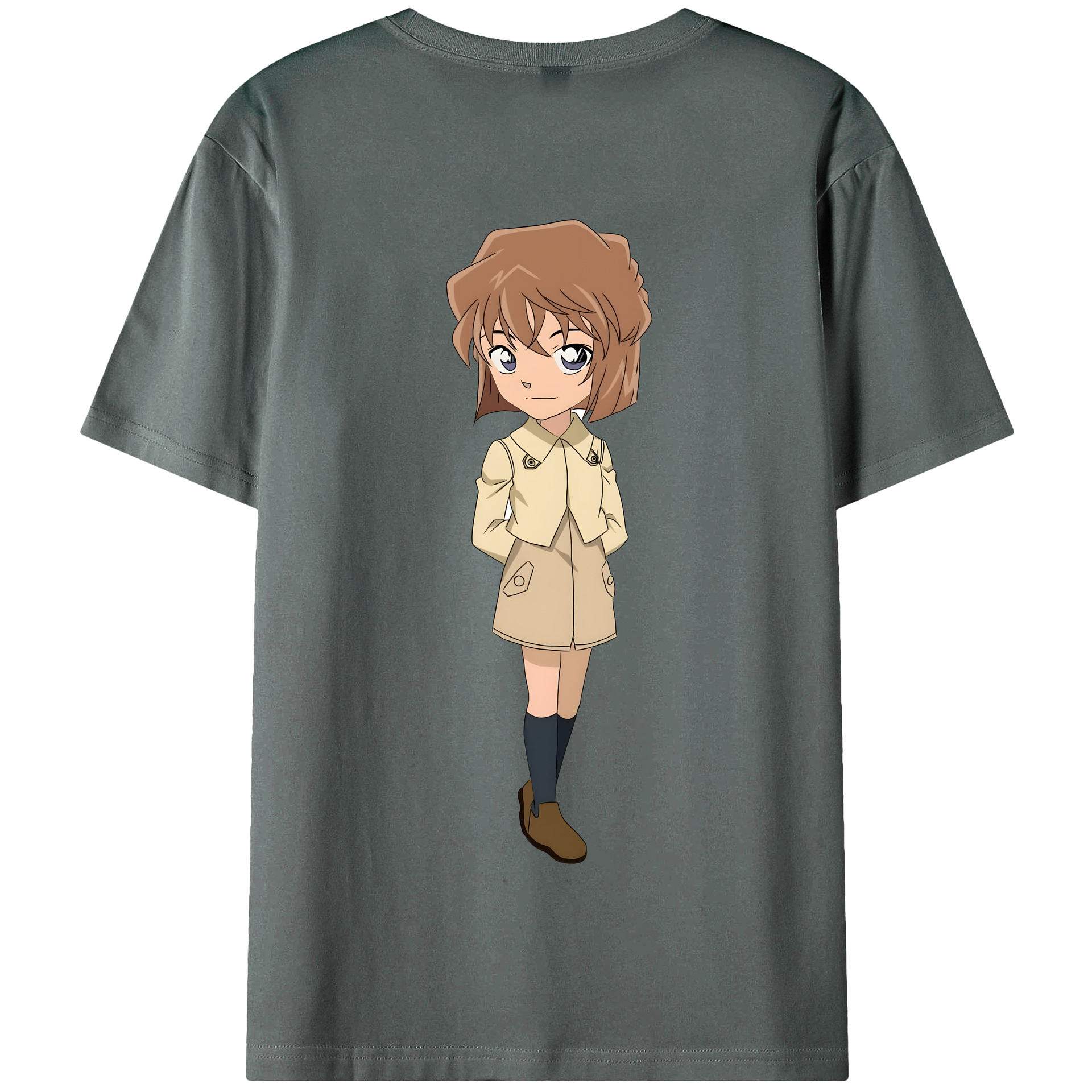 （画像用） 名探偵コナン 灰原 哀 はいばら あい Detective Conan Anita Hailey、Vi Graythorn Haibara Ai 綿100％半袖Tシャツ（背面プリント）